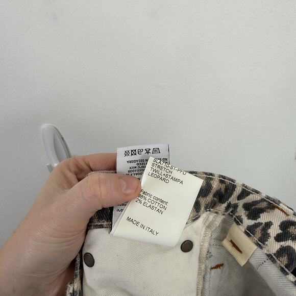 R13 Tyler High Rise Skinny Jeans Leopard Print Boho Old Money Womens 26 - Picture 10 of 11